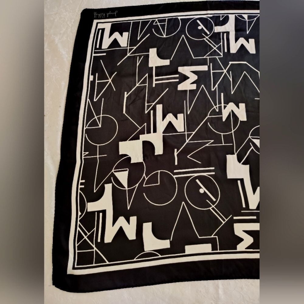 Joseph Ribkoff Abstract Black & White Scarf - Picture 3 of 12